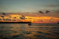 Colorful sunset in Key West. Miami, Florida Royalty Free Stock Photo