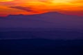 Colorful sunset layers of Prigorje region