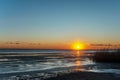 Colorful sunset on the North sea Royalty Free Stock Photo