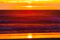 Colorful Sunset Ocean Canon Beach Oregon Royalty Free Stock Photo