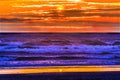 Colorful Sunset Ocean Canon Beach Oregon Royalty Free Stock Photo
