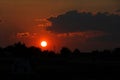 Colorful Sunset Over Bozeman Royalty Free Stock Photo