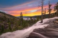 Eagle Falls sunset near Emerald Bay California