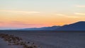 Colorful sunset over the Namib desert, Namibia, Africa. Scenic sand dunes in backlight in the Namib Naukluft National Park, Swakop Royalty Free Stock Photo