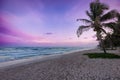 Sunset over Tulum beach Royalty Free Stock Photo