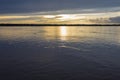 Colorful sunset on the river Amazon in the rainforest, Brazil Royalty Free Stock Photo