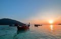 Colorful sunset at sea