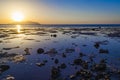 Colorful sunset in Sharm-El-Sheikh, Egypt over Tiran island, Red