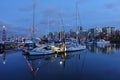 Colorful sunset sky view of the downtown Vancouver skyline Royalty Free Stock Photo