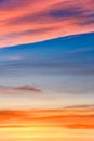 Colorful sunset with soft clouds Royalty Free Stock Photo