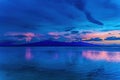 Colorful Sunset Tahiti Island Blue Water Moorea Royalty Free Stock Photo