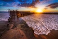 Colorful sunset at Toes Beach