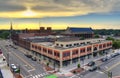 Colorful sunset view over South Bend, Indiana