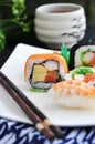 Colorful of sushi layer Royalty Free Stock Photo