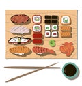 Colorful sushi set