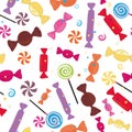 Colorful sweet candies seamless pattern