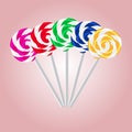 Colorful sweet lollipops eps10