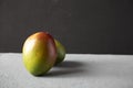 Colorful sweet mangoes, side view. Copy space Royalty Free Stock Photo