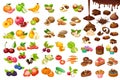 Colorful Sweet And Organic Food Set Royalty Free Stock Photo