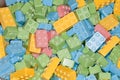Colorful sweet and sour candy building blocks Royalty Free Stock Photo
