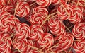 Colorful sweets Lollipops Top view with space for your greetings Royalty Free Stock Photo