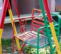 colorful swings on the playground