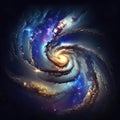 Colorful swirl galaxy space background star galaxy. Royalty Free Stock Photo