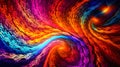 Colorful swirl geometrical shape background-GenerativeAI Royalty Free Stock Photo