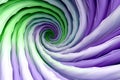 Colorful Swirl With Green Center. Generative AI.