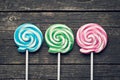 Colorful swirl lollipop