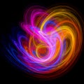 Colorful swirl rays