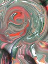 Colorful swirling paint abstract