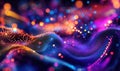 A colorful, swirling pattern of dots and lines