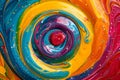 Colorful swirls of paint in the style of a cartoon, vibrant colors against a white background Royalty Free Stock Photo