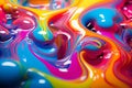 Colorful Swirls And Whorls Blending In A Vibrant Abstract Artwork. Generative AI