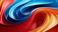 colorful swirly fabric background with red orange and blue colors