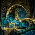 Colorful swirly fractal texture