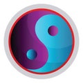 Colorful symbol of Taoism religion vector illustration on a