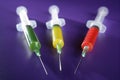 Colorful syringes set, health, medicine, vaccine