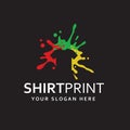 Colorful t-shirt label