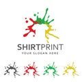 Colorful t-shirt label
