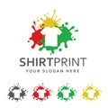 Colorful t-shirt label