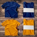 Colorful t-shirts mock-up
