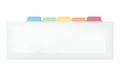 Colorful Tabbed Document Divider with Blank Space Royalty Free Stock Photo