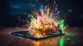 Colorful Tablet Explosion Photoshoot with Sony A9