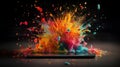 Colorful Tablet Explosion Photoshoot with Sony A9