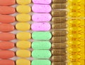 Colorful tablets and vitamins