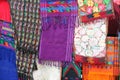 Colorful Tapestries on Display at the Market