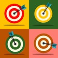 Target Icons Set. Vector.