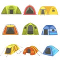 Colorful Tarpaulin Tents Set